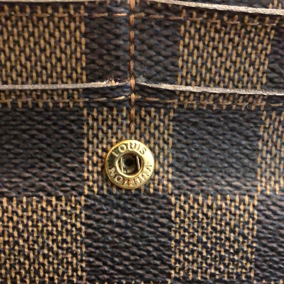 LOUIS VUITTON Damier Ebene Brown Black Full Length Sarah Wallet Organizer AUTH - Picture 4 of 16